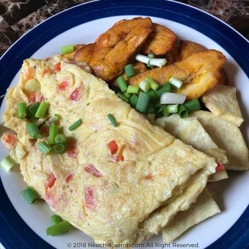 Nigerian Breakfast of Fried Yam, Plantain And Eggs Nkechi Ajaeroh