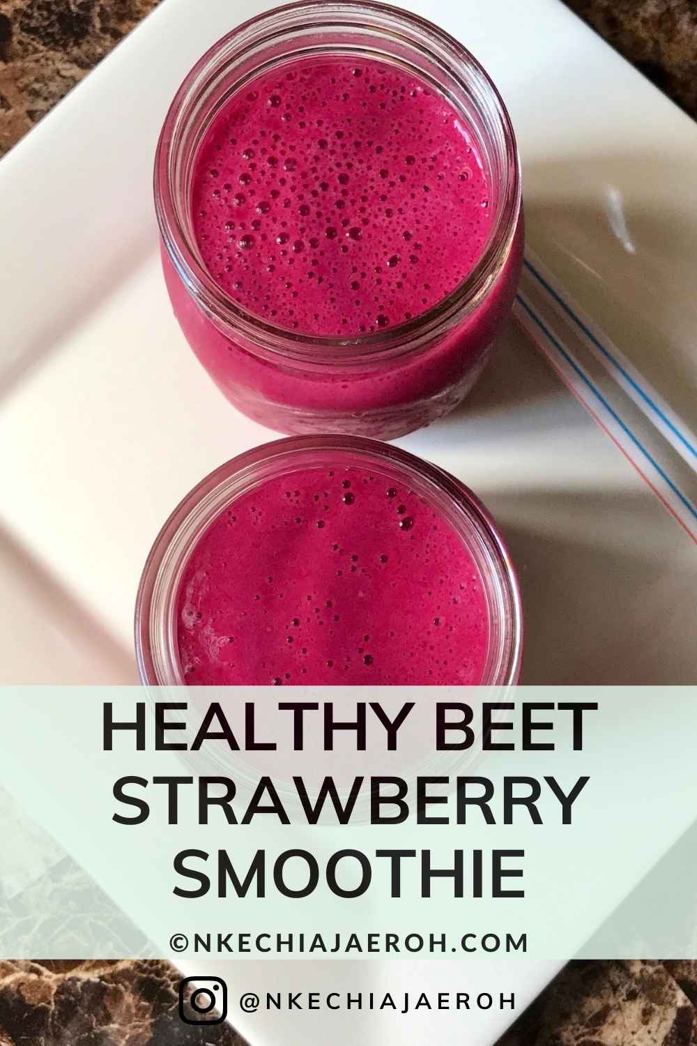 Healthy and Delicious Beet and Strawberry Smoothie Recipe. This nutritious beet strawberry smoothie is a must-try! This is because this smoothie is immune-boosting, health-improving, nourishing, and easy to make! Fortunately, this immune-boosting red beet strawberry smoothie requires only five-ingredients - beetroot, strawberries, yogurt, freshly squeezed orange juice, yogurt, and banana. This healthy smoothie recipe is an excellent breakfast substitute. #Healthysmoothie #beetsmoothie