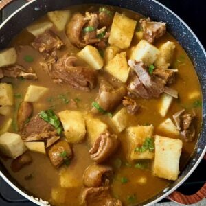 Authentic Nigerian Goat Meat Pepper Soup With Yam