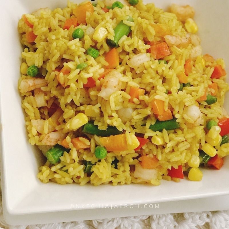 Quick and Easy OnePot Fried Rice with Shrimp Nkechi Ajaeroh