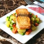 The best salmon recipe for busy weekday lunches and dinner; this quick and easy pan seared salmon recipe is healthy, easy to make, and delicious.
