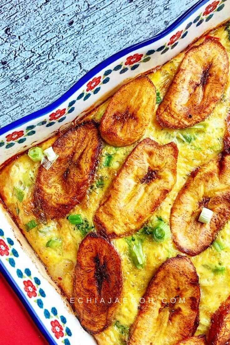 Nigerian oven baked plantain frittata recipe