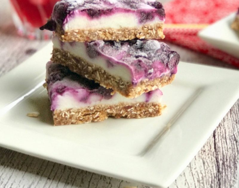 Healthy Frozen YogurtOat Bars with Blueberry Swirl Nkechi Ajaeroh