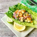 Lime shrimp lettuce wraps or know as low calories lettuce wrap