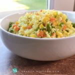 Healthy and delicious Cauliflower fried rice is an easy, low-carb, and keto-friendly version of the famous fried rice recipe! Grab a fresh cauliflower head and shred it using your hand-held shredder or processor. Alternatively, you can buy shredded cauliflower and make this recipe! All you will need for this healthy cauliflower fried rice recipe is shredded cauliflower and vegetables! This healthy dish comes together in less than 20 minutes! And you can serve it with any main dish of choice!