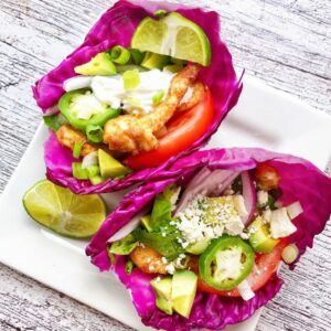 Low-carb Red Cabbage Taco (Red Cabbage Wraps)!