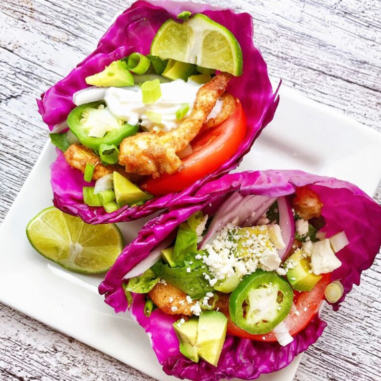 Super easy, nutritious, and satisfying red cabbage taco, aka taco wrap, is one low-carb lunch you need in your arsenal! This fresh cabbage leaves taco requires only a few ingredients. This isn't your regular tacos; the vibrant and firm red cabbage substitutes your taco shell, making an unforgettable lunch or dinner experience!