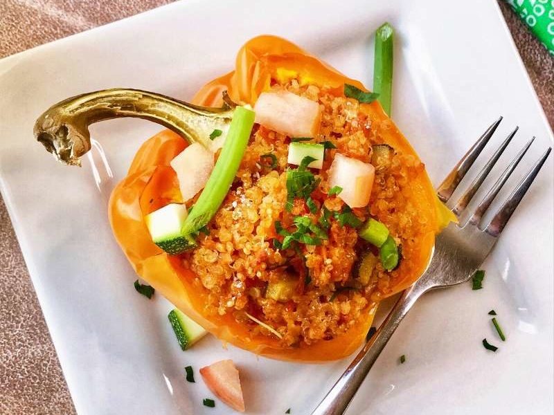 One serving of stuffed pepper
