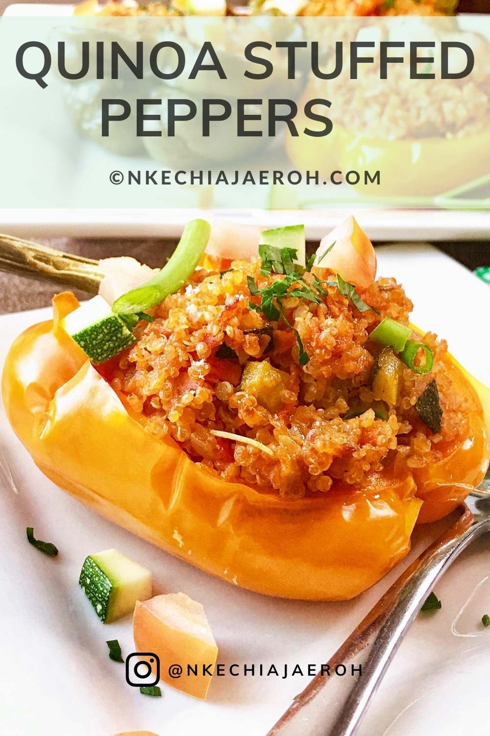 Healthy Quinoa Stuffed Peppers – vegetarian, gluten-free, low-carb, nutritious, and insanely delicious. From the superfood quinoa to the health-improving bell peppers, tomatoes, zucchini, etc., this recipe is sure to become your favorite. Talk about healthy lunch or dinner; this baked vegetarian stuffed pepper recipe will not disappoint. You can easily make this vegan by forgoing the cheese or use cashew cheese. 