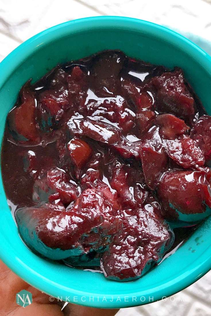 Stewed cherry is the best breakfast topping.