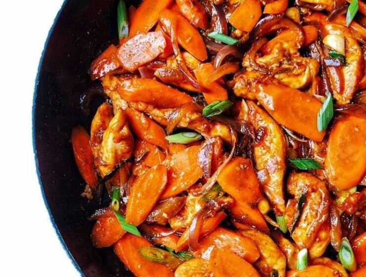 Serve this stir-fry with rice, quinoa or it eat by itself!