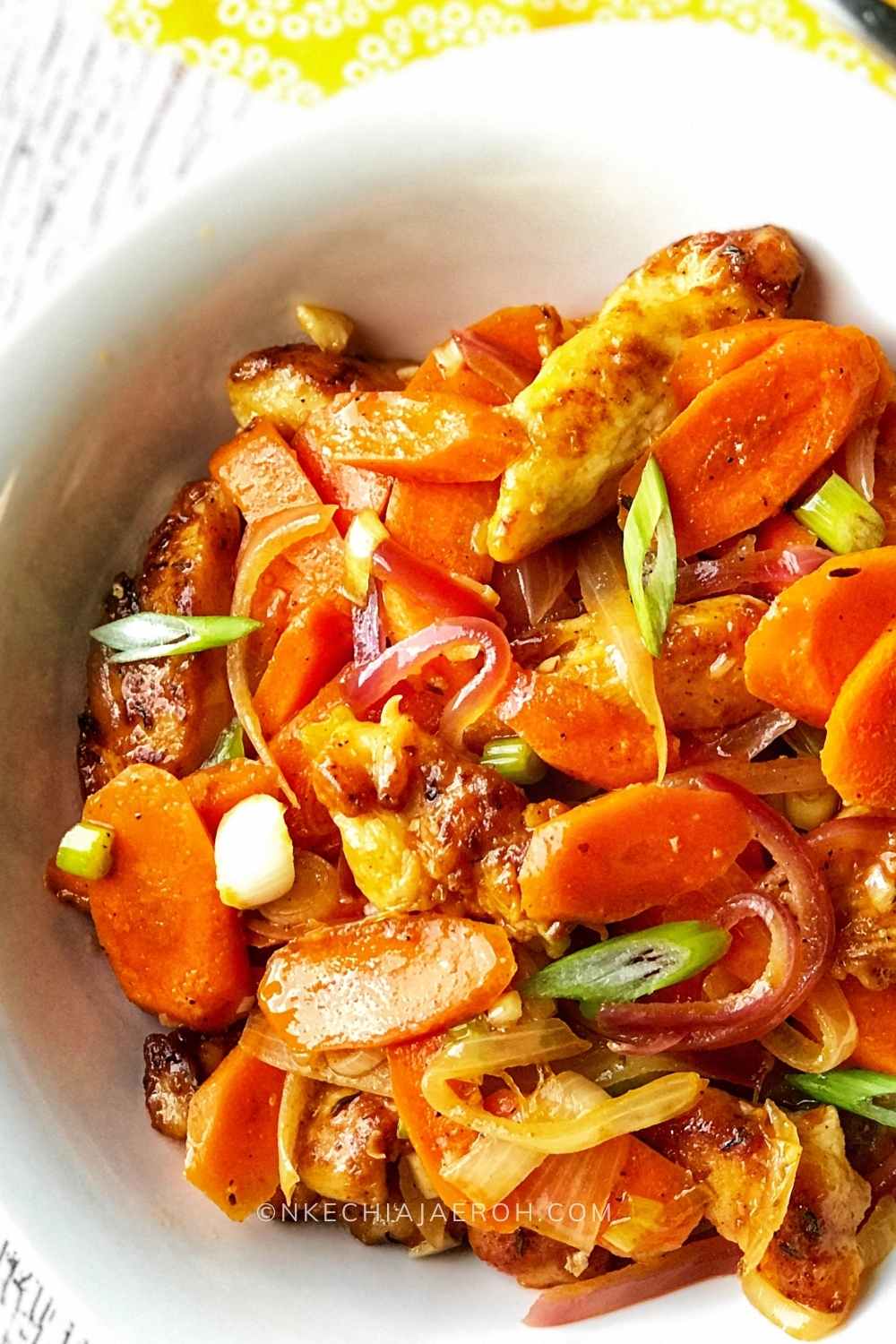 Chicken and Carrot Stir Fry Recipe | Nkechi Ajaeroh
