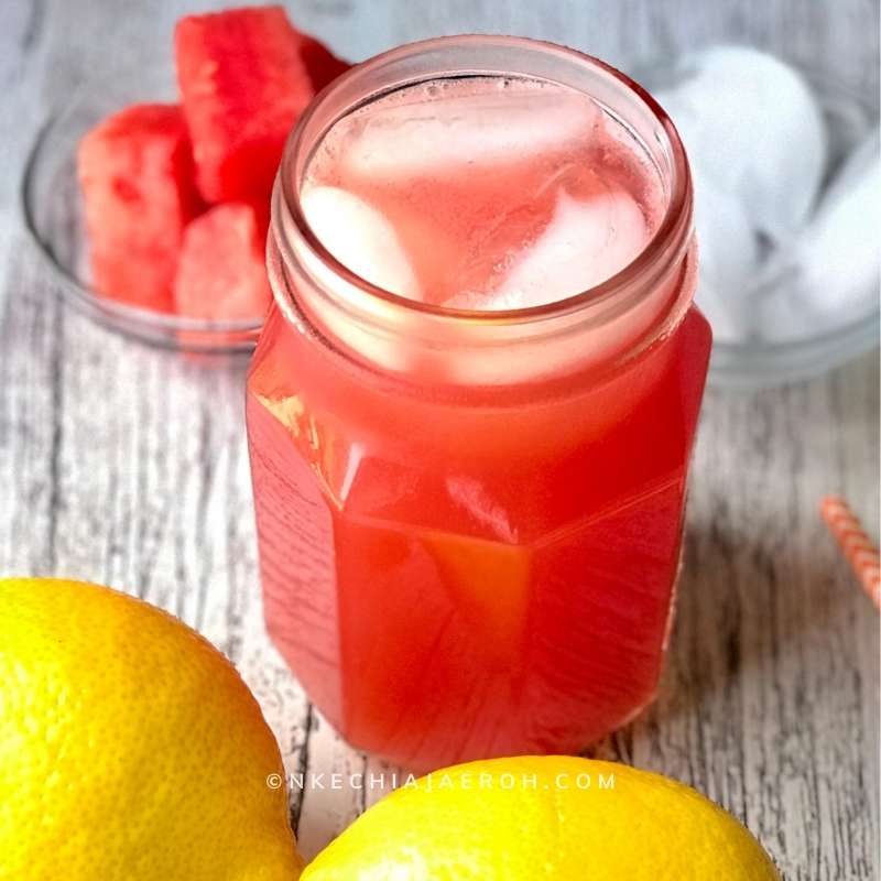 Refreshing, immune-boosting, and easy-to-make watermelon lemonade is the best summer drink you need to confront this sweltering heat! With only 3-ingredients – watermelon, lemon, and honey, you are all set for a hydrating experience! Relatively, remember to chill in the fridge and serve with ice! I mean it when I say that this is the best summer drink ever! In other words, the best healthy summer cooling drink! #watermelondrink #lemonade #Summerdrink #watermelon #summertimedrink #healthydrink