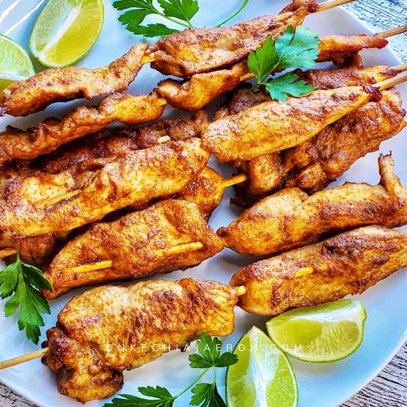 Delicious Nigerian Chicken Breast Suya Skewers