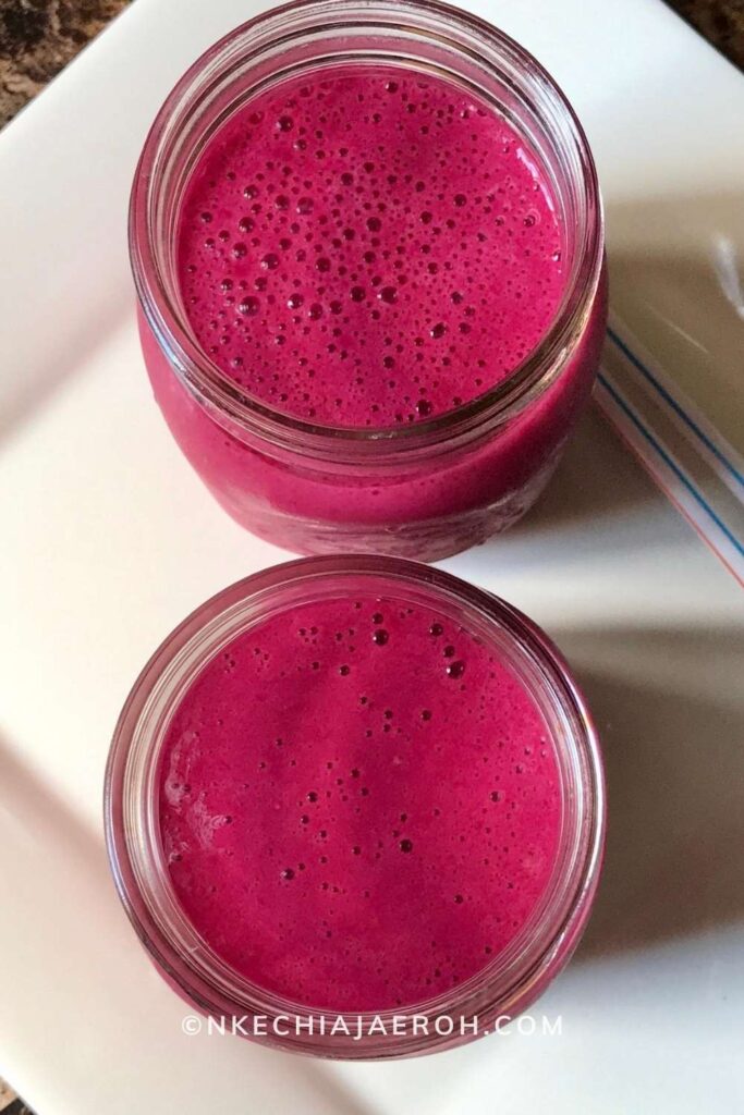 This healthy and delicious beet strawberry smoothie is a must-try! Immune-boosting, health-improving, nourishing, and easy to make breakfast smoothie! This red beet and strawberry smoothie require only five-ingredients - beets or beetroot, strawberries, yogurt, freshly squeezed orange juice, yogurt, and banana. This healthy smoothie recipe is an excellent breakfast or even dinner, a healthy drink that is perfect for the entire family! #Beets #Beetsmoothie #Healthylifestyle #Weightlosssmoothie