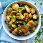 Vegan, Dairy-free, Gluten-free, and Paleo, Baked Brussels Sprouts Recipe - super easy to make and insanely delicious.