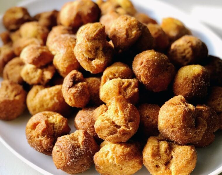 Nigerian buns, aka African doughnuts, remind me so much about growing up in Nigeria. Add pumpkin puree during fall flavors and simply turn them into healthier pumpkin donut holes. These are not your regular donut holes but healthier donut holes with less sugar and pumpkin purée.