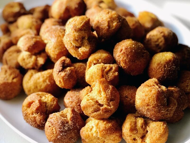 Nigerian buns, aka African doughnuts, remind me so much about growing up in Nigeria. Add pumpkin puree during fall flavors and simply turn them into healthier pumpkin donut holes. These are not your regular donut holes but healthier donut holes with less sugar and pumpkin purée.