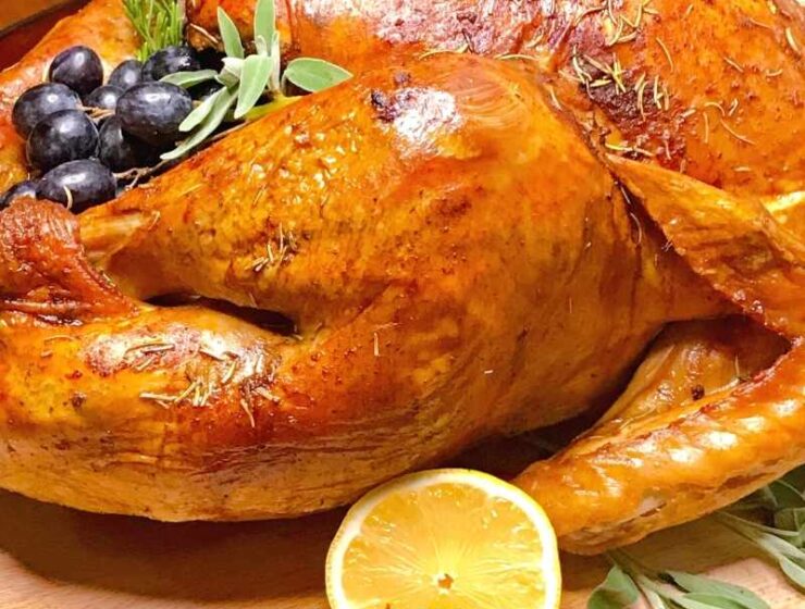 This oven-baked Thanksgiving roasted turkey recipe is an easy and no fuss turkey recipe and tips!