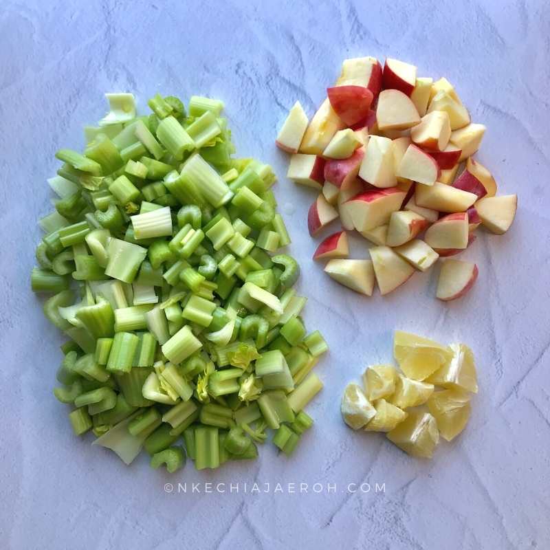 cut the celery stalks and other vegetables accordingly. Uniquely, juicers differ, and the type of juicer you are using will determine how big or small you cut the vegetables.