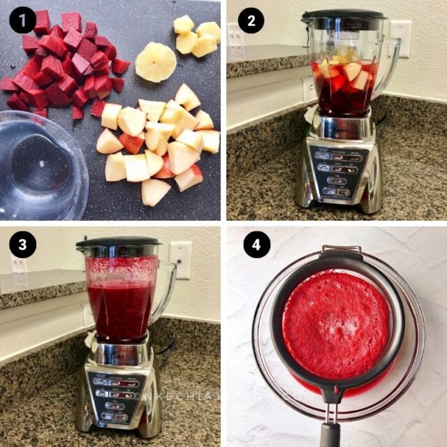 Homemade Beet Juice Recipe (in the Blender and Juicer) Nkechi Ajaeroh