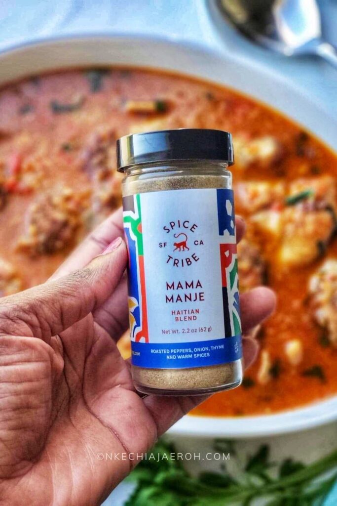 I used Spice Tribe's Haitian blend to make this recipe, and iit make it very flavorful!