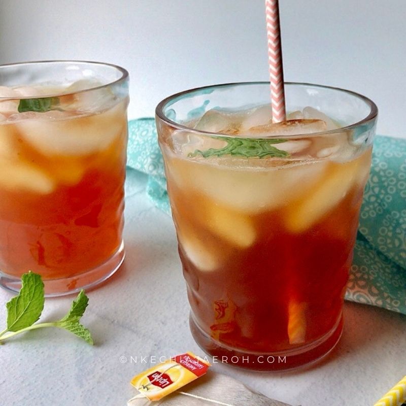 Refreshingly bold and crisp homemade sweet tea recipe made with black tea and a hint of honey and served over ice! Best sweet iced tea.