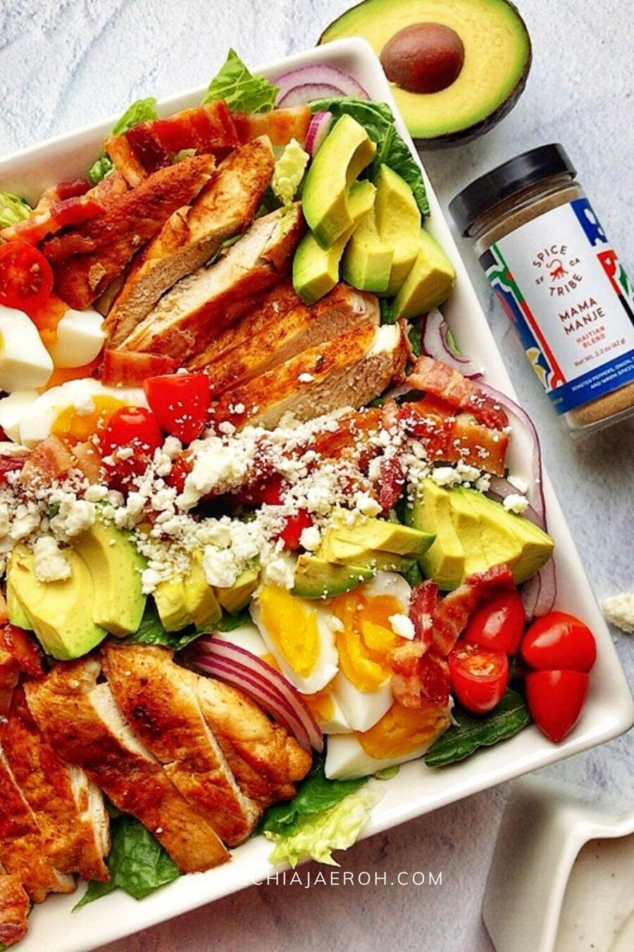 Easy Keto Cobb Salad With Creamy Yogurt Dressing - Nkechi Ajaeroh