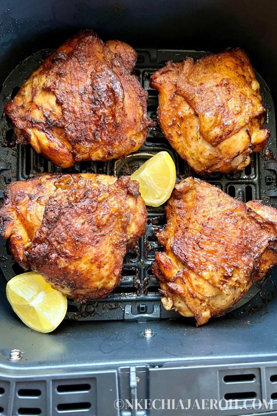 Air Fryer Chicken Thighs (with Bone in Thighs) Nkechi Ajaeroh