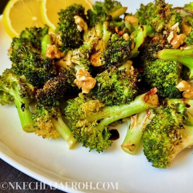 Tastiest Air Fryer Roasted Broccoli with Balsamic Vinegar Nkechi Ajaeroh