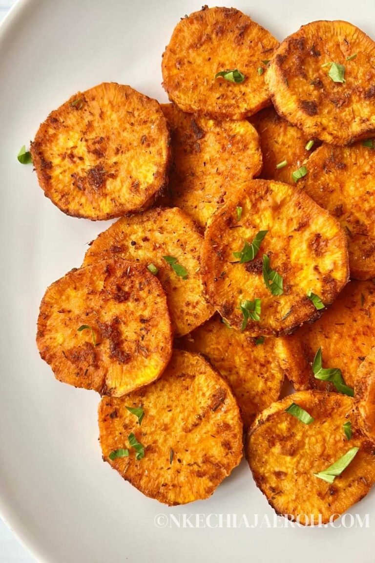 Air Fryer Sweet Potato Slices (Sweet Potato Rounds) Nkechi Ajaeroh