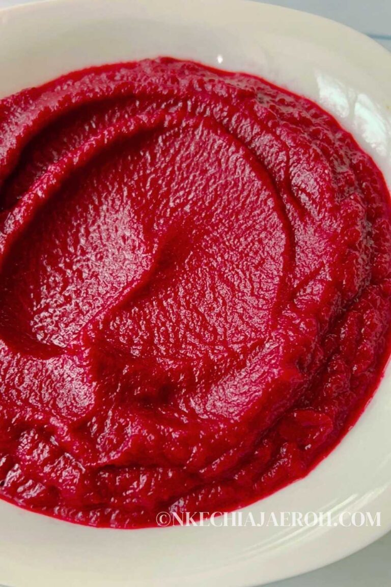 Red Beet Puree Homemade Beetroot Purée from Scratch Nkechi Ajaeroh