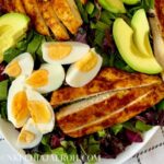 This 4-ingredient spring mix salad with air fryer chicken breast and apple cider vinaigrette is fresh, flavorful, and easy to make. You need spring mix salad greens, air fryer chicken breast, air fryer boiled eggs, and avocado. This spring mix salad recipe is a healthy keto/low-carb salad recipe you need in your arsenal. It is also gluten-free, dairy-free, and perfect for meal prep. You can prep all the ingredients individually at the start of the week and then assemble them for an easy weekday lunch or dinner. #springmix #airfryerchickenbreast #salad #airfryerboiledeggs