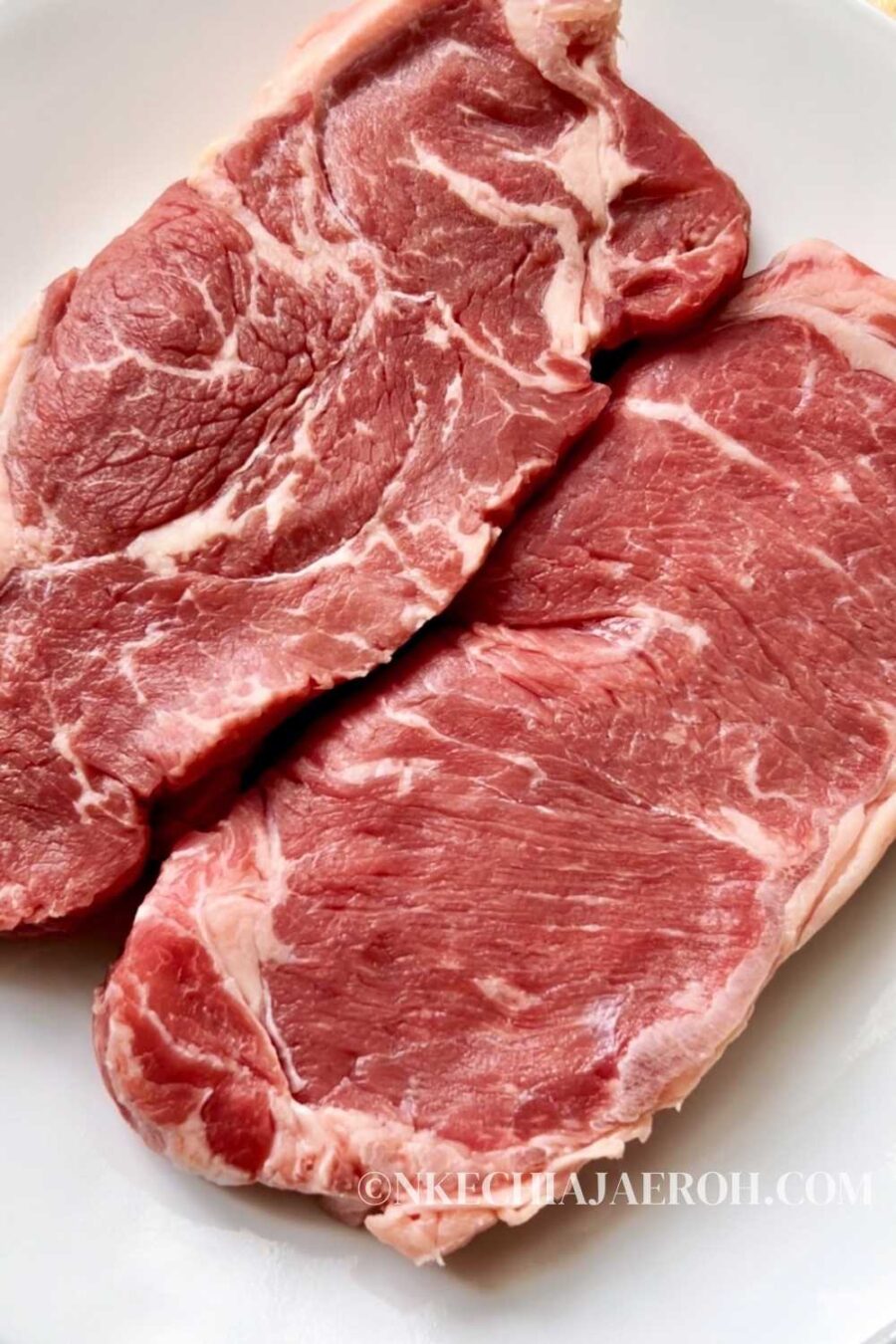 Air Fryer NY Strip Steak with Garlic Herb Butter Nkechi Ajaeroh