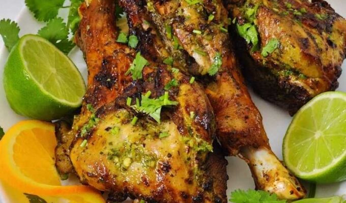 A simple recipe of air fryer turkey drumsticks marinated with cilantro lime marinade is succulent, juicy, and utterly delicious. Full of tart and tangy, savory, and pungent flavors, it’s the perfect way to flavor the turkey meat, bet it whole turkey or parts! These marinated turkey legs make a fantastic main dish for Sunday dinner, Thanksgiving, or Christmas! And with my cilantro lime marinade, they become all the more incredible. #Turkey #Holiday #Thanksgiving #Christmas #Sundaydinners
