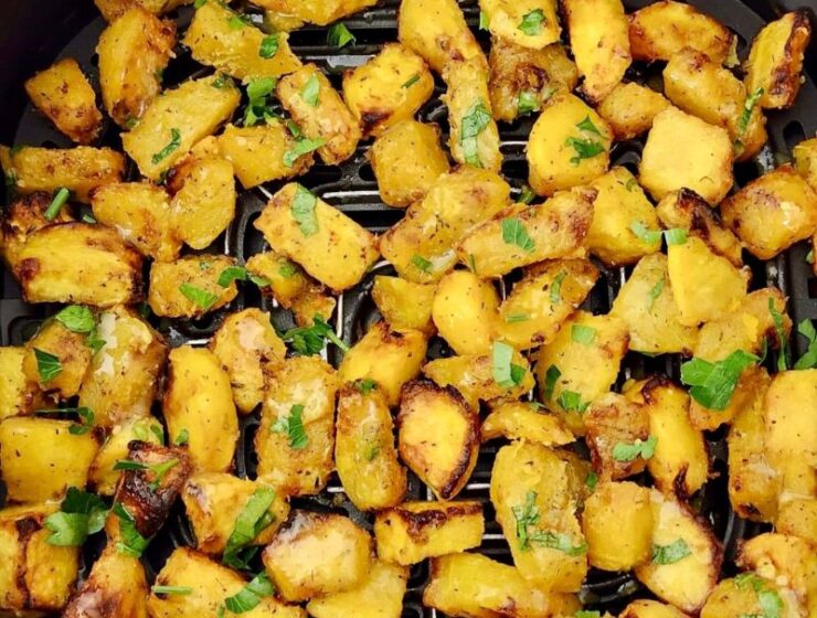 Acorn squash is a winter squash variety that is loaded with nutrition. It's low in calories but full of fiber and deliciously hearty. This buttery roasted air fryer acorn squash recipe is flavorful, easy, and perfect for your holiday dinners. Need a quick and delicious side dish everyone will want to pile onto their plates? Air fryer roasted acorn squash is the answer you need! You can also bake fresh acorn squash in the oven if you do not have an air fryer! Baked acorn squash is the best fall side dish for the holidays!