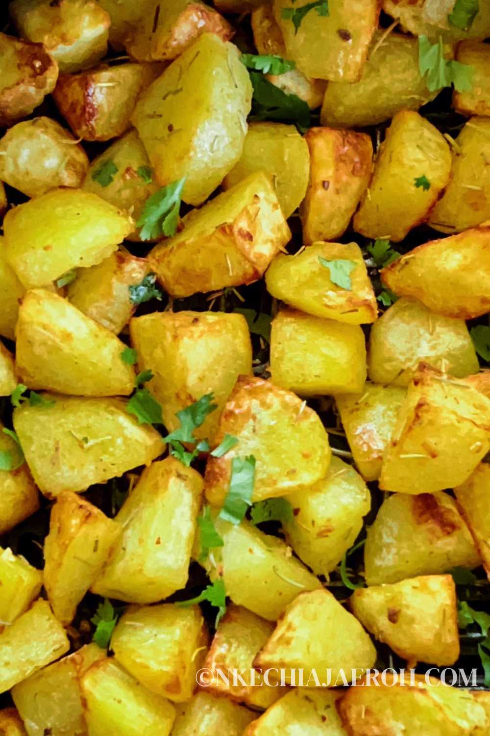 Air Fryer Roasted Potatoes with Rosemary - Nkechi Ajaeroh