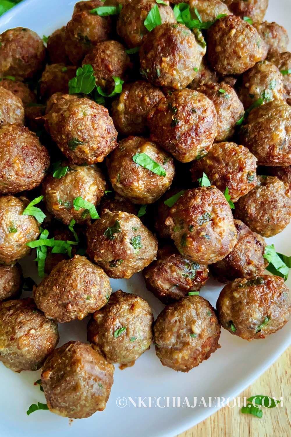 Juicy Air Fryer Meatballs From Scratch Nkechi Ajaeroh