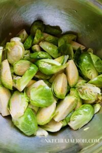 Seasoned Brussels Sprouts in a bowl