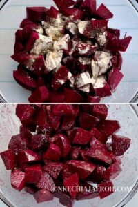 Super easy, tasty, and healthy air fryer roasted beets, aka beetroot, is the ultimate vegetable side dish you didn't know you needed! Air-frying beets is straightforward; air frying may be the best way to cook beets! You end up with colorful pretty-looking beets that complement any main dish. This easy air fryer beets recipe ensures you get tender and sweet beets right from your air fryer. Also, this beets recipe is vegan and gluten-free! #Beets #beetroot #airfryer