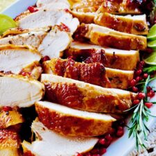 Dutch Oven Turkey Breast with Cranberry Orange Glaze - The Healthy Epicurean