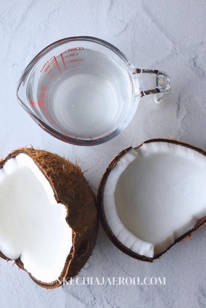 Fresh coconut water from real coconut can help lower high blood pressure 