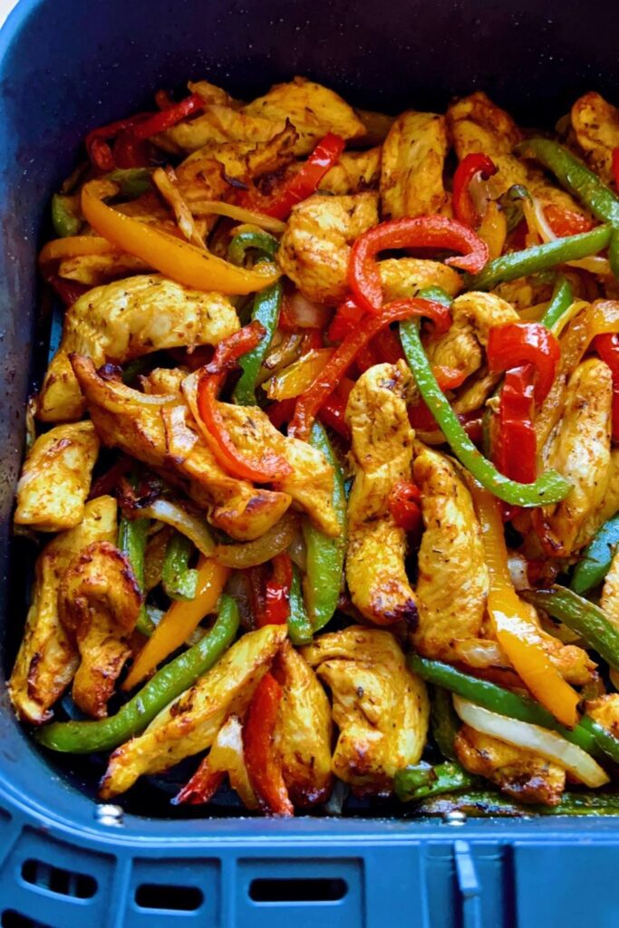 Healthy Chicken Fajitas is one of my go-to quick dinners! Grab some chicken, a couple of bell peppers, onions, taco, or fajita seasoning, and boom, dinner is ready! Serve with taco wraps/white rice or lettuce leaves or eat as is.