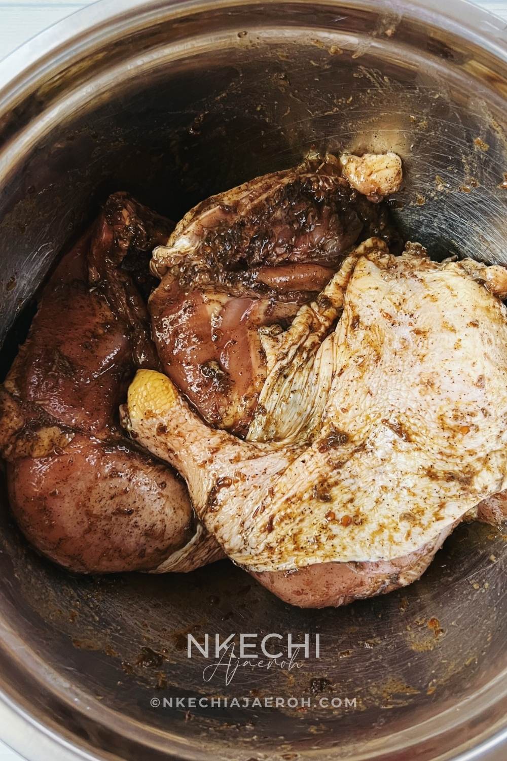 Here is the BEST EVER chicken leg quarters with jerk seasoning! If you are tired of the mid chicken recipes we have out here on the internet, I feel ya. The best-tasting chicken that you will come back to over and over again is here! This super delicious and easy-to-make air fryer chicken quarters recipe is flavorful and finger-licking well! Amazingly, this chicken recipe requires only a few ingredients that you may already have in your pantry!
If you don't know, chicken quarters comprise chicken legs (drumsticks) and thighs. You will need the chicken leg quarters with skin on for this recipe.
