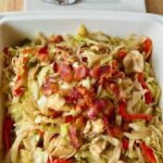 Are you looking to add more greens to your dinner table? Or do you want a simple Irish fried cabbage for St. Patrick's Day? Sauteed green cabbage with chicken and bacon is just what you need! This easy, tasty, filling, health-ish cabbage stir fry recipe is the perfect side for St. Patrick's Day. Also, excellent for meal prep! It makes an ideal side or main dish; it goes well with rice or plantains and with steak or salmon! The best thing is that you can eat it as is! Also, is green cabbage chicken bacon stir fry low-carb, gluten-free, keto-friendly, and dairy-free?