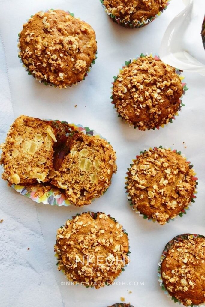 Say hello to the best healthy apple crumble muffins with an oat streusel topping! This apple muffin recipe is kid-friendly and my kids' favorite muffins. It's super easy to make; you will need fresh apples, flour, oats, coconut sugar, egg, cinnamon, nutmeg, etc. And you will end up with spectacular oat crunchy streusel on top. These apple muffins taste so sweet, like a treat. But unlike those bakery muffins, they aren't loaded with sugar. This is the perfect breakfast muffin that helps you start your day right! While these make an excellent fall treat (with lots of apples during the fall), they are equally fantastic all year round! 