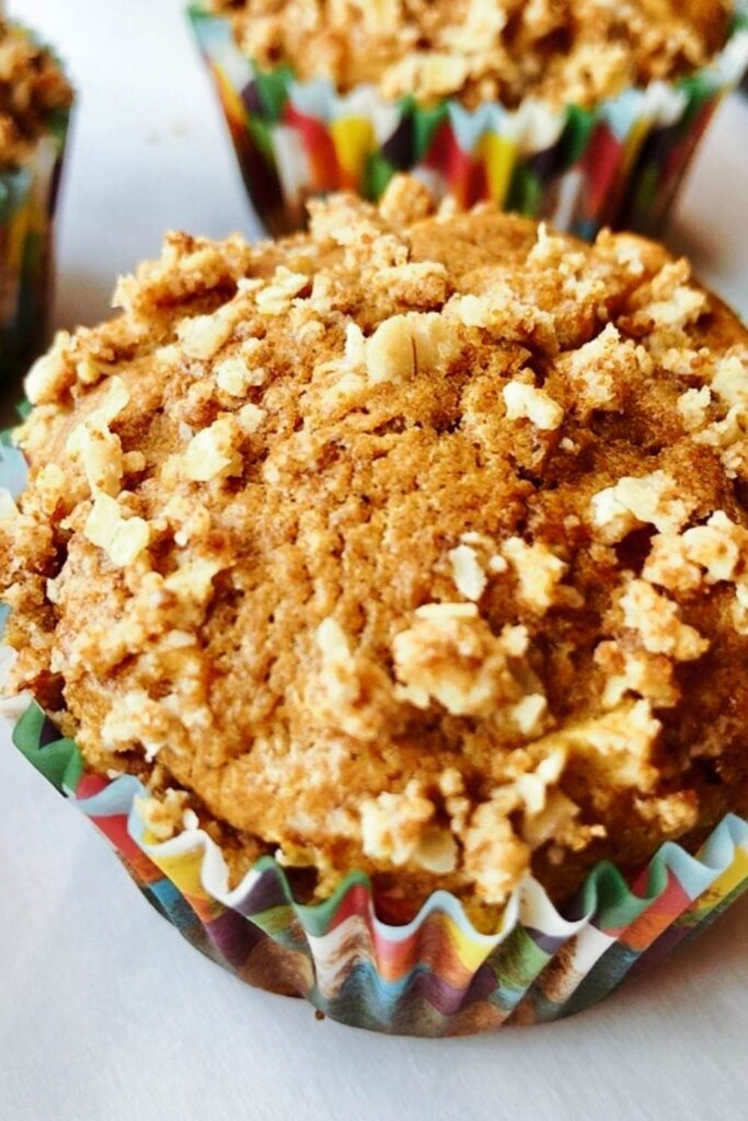 Say hello to the best healthy apple crumble muffins with an oat streusel topping! This apple muffin recipe is kid-friendly and my kids' favorite muffins. It's super easy to make; you will need fresh apples, flour, oats, coconut sugar, egg, cinnamon, nutmeg, etc. And you will end up with spectacular oat crunchy streusel on top. These apple muffins taste so sweet, like a treat. But unlike those bakery muffins, they aren't loaded with sugar. This is the perfect breakfast muffin that helps you start your day right! While these make an excellent fall treat (with lots of apples during the fall), they are equally fantastic all year round!