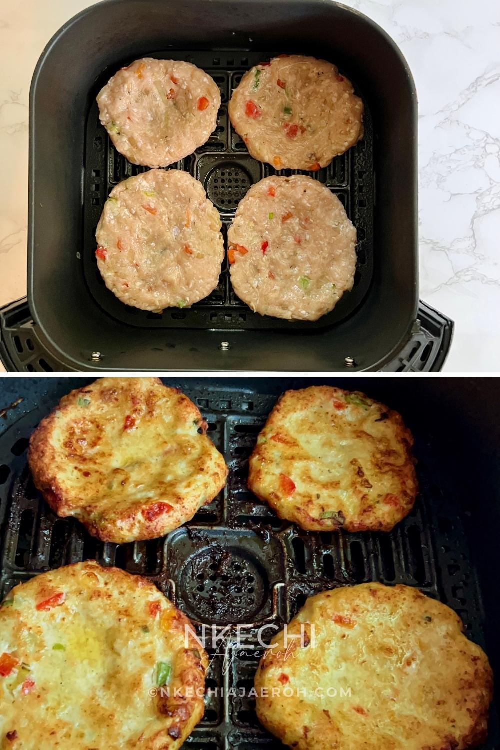These air fryer chicken patties are currently my healthy meal prep obsession! Choose this healthy chicken burger recipe, and you won’t be sorry! My kids love them like regular burgers with buns, though you can wrap them in lettuce, put them on a salad, or use them in bowls. They’re so good, they tend to be a part of my weekly meal prep. There are so many ways you can use these chicken patties, even as a breakfast sandwich with English muffins! Alongside my air fryer meatballs and AF popcorn chicken (from scratch), these chicken patties understood the assignment. Flavorful, easy, tasty, and meal-prep friendly. Also, these are low-carb and keto-friendly. Talk about a win-win situation!