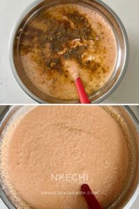 Nigerian moi moi, also spelled Moin moin, is steamed bean pudding. This simple but very delicious dish is one of the most famous African street foods. You can easily combine (blended) bean paste with onions, peppers, garlic, tomato paste, herbs, and spices to make this unique, tasty dish. Nigerian moi-moi is savory, flavorful, nutritious, and insanely delicious. I am excited to show you how to make it. The best part is that this recipe is vegan. Generally known as moi-moi, Moin Moin, and also known as elélé in the Igbo language. Nigerian moi-moi is one of the most famous foods on every Nigerian occasion, whether in Nigeria or abroad. Partygoers do not shy away from this mouthwatering delicacy.