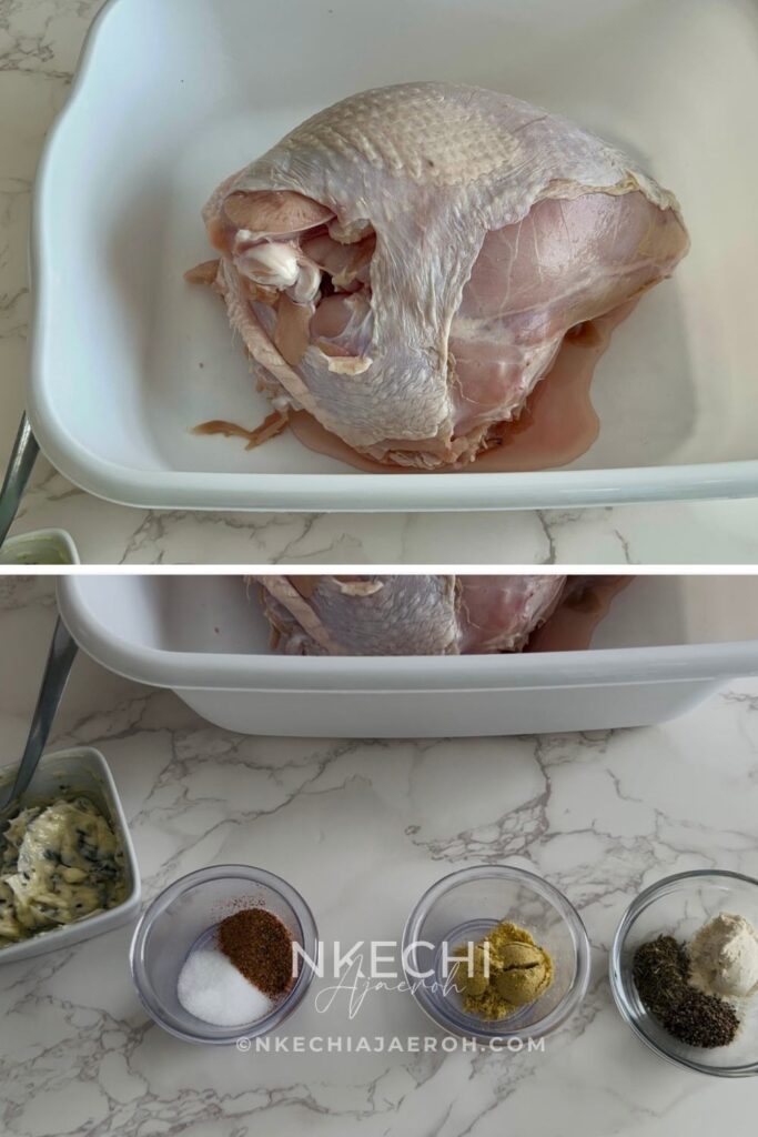 Herb Butter Turkey Breast (Perfect Holiday Recipe) is an Easy and Delicious Option for the Holidays That everyone will enjoy! Looking for an easy, healthier option turkey recipe for the holidays? If you’re like me and already planning your Thanksgiving and Christmas dinner menus, then stay ahead of the curve with my effortless herb butter turkey breast. It’s one of my go-to, most festive turkey recipes for when I’m hosting, and you’re going to love it too! The best part is that it is easy-peasy to make! And yet it’s so moist, tasty, health-ish, and nutritious! Talk about an effortless turkey recipe your entire family will love!